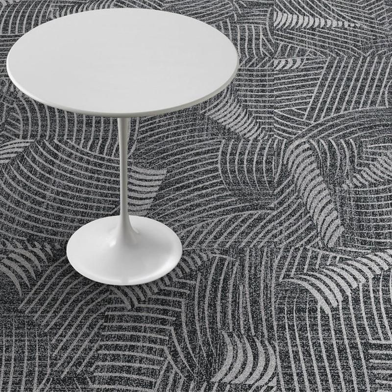 Custom Nylon Printed Carpet Tiles - Waves Design