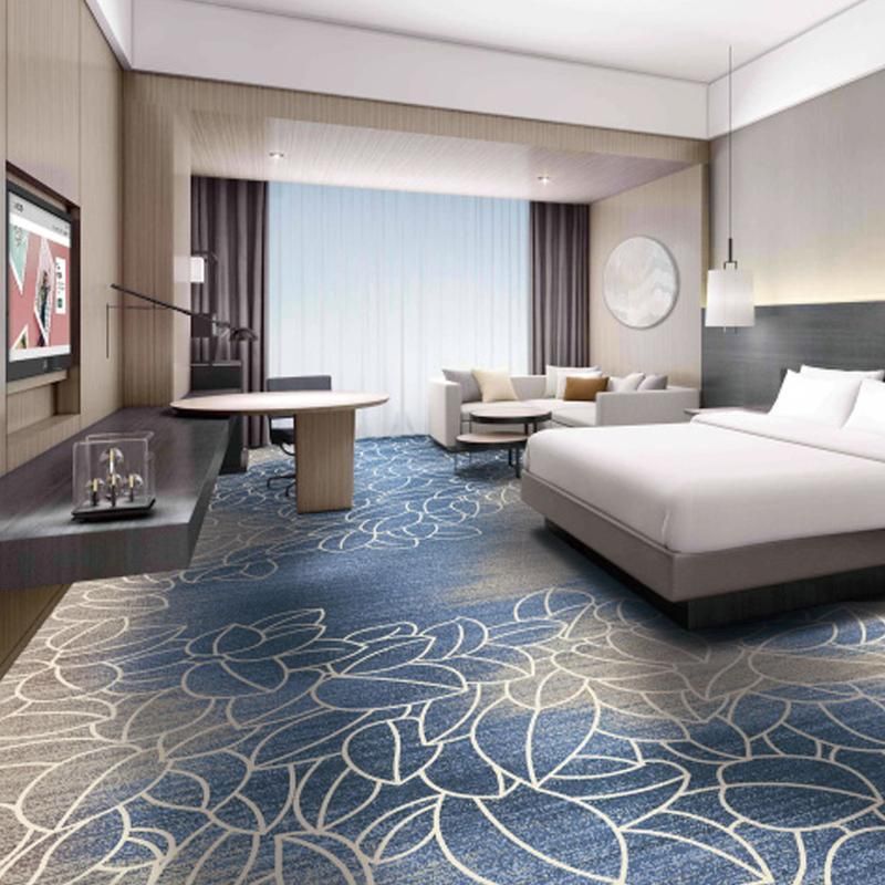 Luxuriöser Blauer Nylon-Druck Hotelteppich