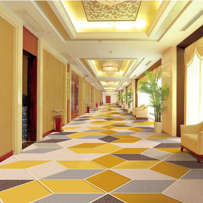 Alfombra de Nylon Estampada con Patrón Geométrico para Pasillos de Lujo