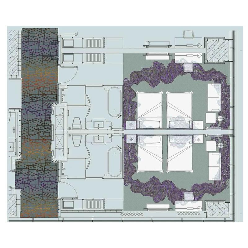 Alfombra Gris Serie Morada para Sala