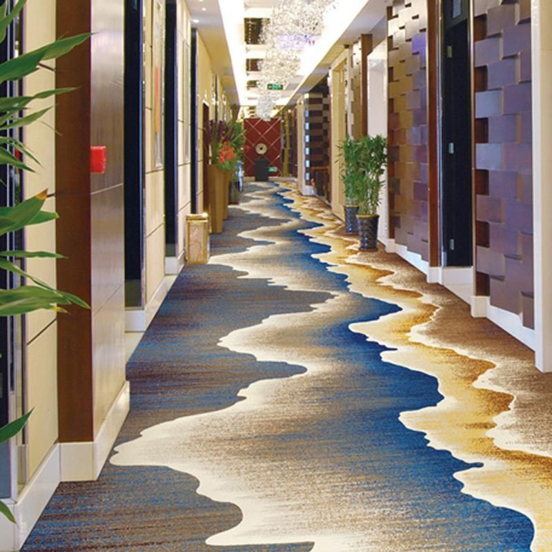 Tapete de Luxo em Nylon Impresso para Corredores de Hotel