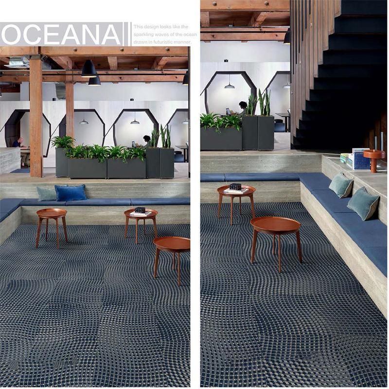 Polyamide Dot Line Office Carpet Tiles